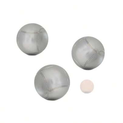 Geologic Decathlon Grooved Recreational Petanque Boules Set 100 TriPack Pack Of 3 Petanque Set