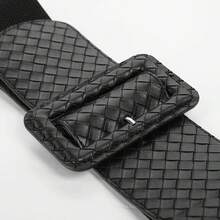 Women's Stretchy Belt 1950s 3 Inch Wide Elastic Belts - Retro-hitam - View 11