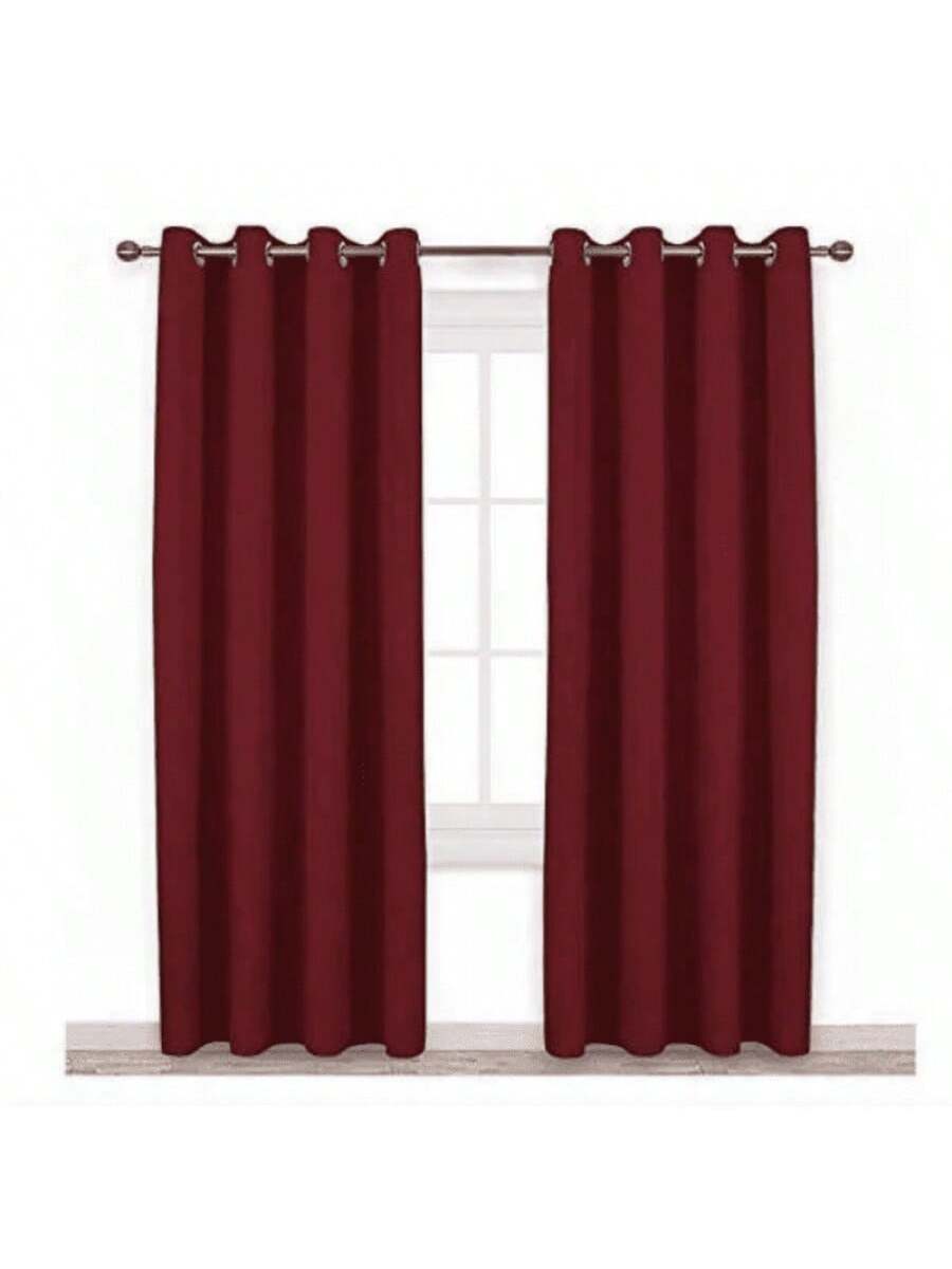 Juego de Cortinas Vino Modernas con Ollaos para Barra