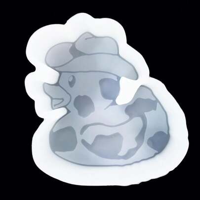 (300+ Design Optional) Fuehbur Cowboy Duck Silicone Aroma Bead Mini Animal Candle Soap Mould, Oven