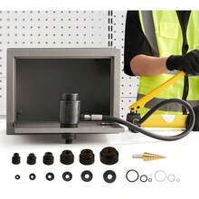 Kit de perforadora hidráulica de 10 toneladas, herramienta para orificios de 1/2 "-2" con 6 troqueles - 10 toneladas - Ver 9