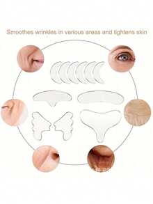 1pc Reusable Neck Wrinkle Patch, Neckline Silicone Anti-Wrinkle Patch, Neck Firming Beauty Patch