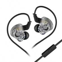 KZ Dawn - 1DD IEM 有线耳机，降噪耳塞，HiFi 立体声，带 3.5 毫米插孔，兼容电脑、iPad、音乐播放器（黑色线） - 黑色-黑線 - 查看 7