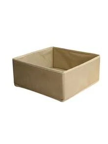 Cajas de almacenamiento de ropa plegables, lavables y sin olor de alta calidad hechas de lámina de polipropileno no tejida, disponibles en varios colores y tamaños. Cajas de almacenamiento no tejidas con cierre en la parte inferior, adecuadas para organizar juguetes, ropa y artículos varios - Beis - Ver 10