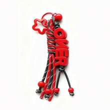 1pc Customized Accessory, Acrylic Colorful Letter Keychain, Handmade Rope Star/Bell Pendant, Heart Keychain, Star Pendant Decoration, Christmas/Halloween/Easter/Mother's Day Personalized Gift