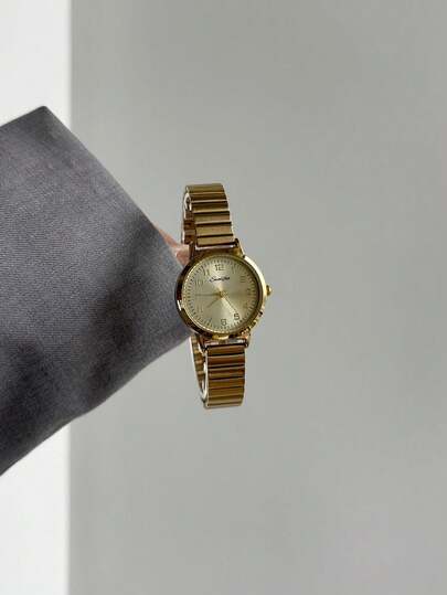 1pc Round Bamboo Knot Women's Adjustable Antique Style Quartz Watch With Arabic Numeral Scale Suitable For Daily Wear Birthday Gift Giving