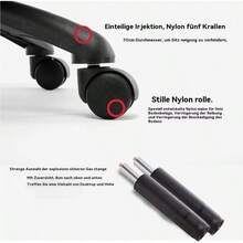 FioraFuture Warrior Leather Ergonomic Desk Chair Office Chair 360° Swivel with High Density Highlight Height Adjustable Task Chair Adjustable Vanity Chair with Armrest Black