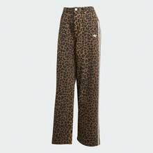 Adidas Originals Women's ORIGINALS DENIM LOOSE JOGGERS Classic Leopard Print Denim Loose Fit Sweatpants KA2680