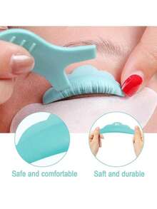 10个装硅胶睫毛夹，美妆工具睫毛提升棒，可重复使用的睫毛夹垫 - 薄荷綠 - 查看 3