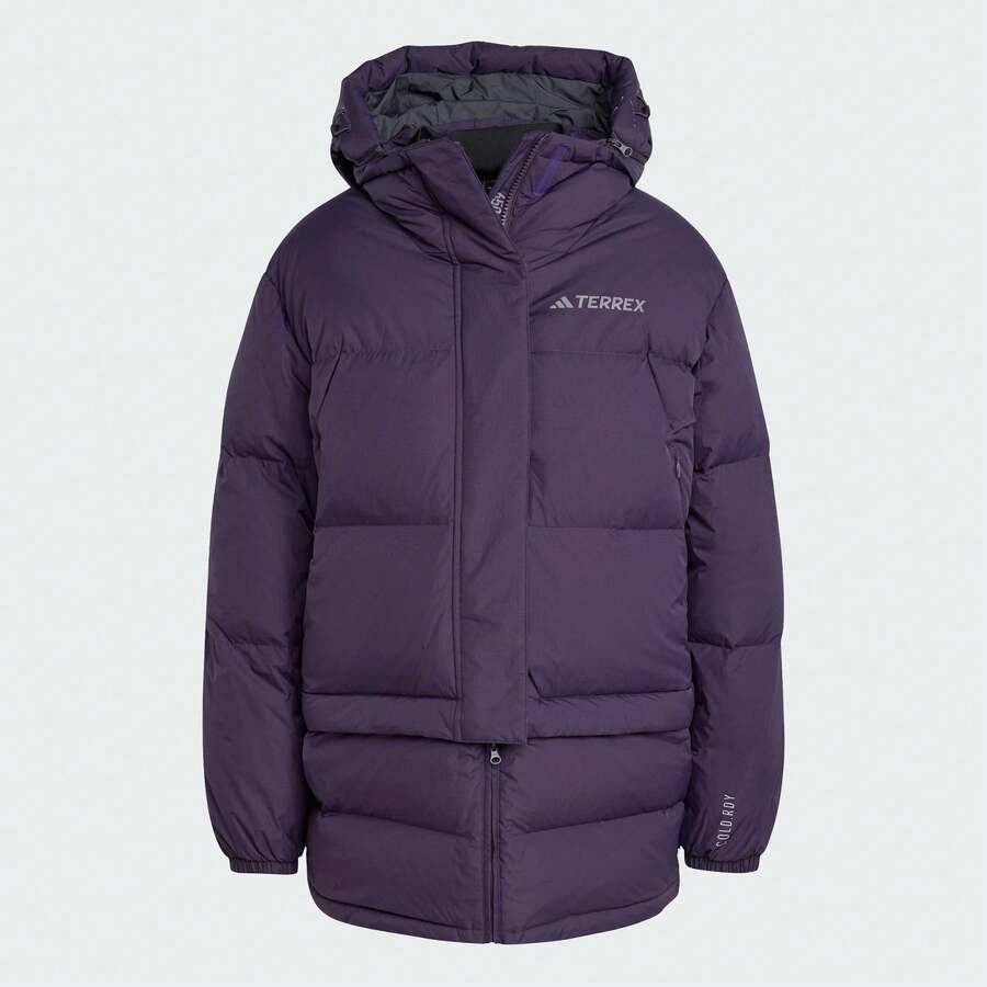 Adidas XPL W GOOSE JKT Women's Hooded Down Jacket IX7930 - Black - View 1