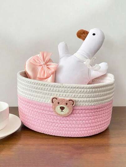 Cajas de almacenamiento para el hogar, cestas de almacenamiento lindas, cajas de almacenamiento de juguetes, cajas de almacenamiento de control remoto de escritorio, cestas de almacenamiento junto a la cama, cestas de almacenamiento de ropa sucia, almacenamiento de baño, adecuado para almacenar artículos varios del hogar y dormitorio