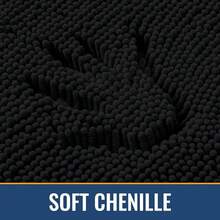 Arotive Bathroom Rugs 24x16, Extra Soft Absorbent Shaggy Chenille Bath Rugs, Machine Washable Rubber BacFKing Non-Slip Bath Mats For Bathroom Floor Tub And Shower, Home Decor Accessories, Black{Inchcolor_nameinch:InchBlackinch,Inchsize_nameinch:Inch24\Inchx16\Inchinch} - 黑色 - 查看 4