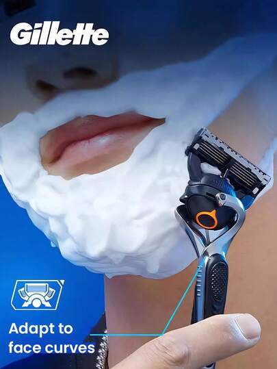 Gillette Fusion 5 ProGlide Razor 1 Handle + 4 Razor Heads + 1 Stand