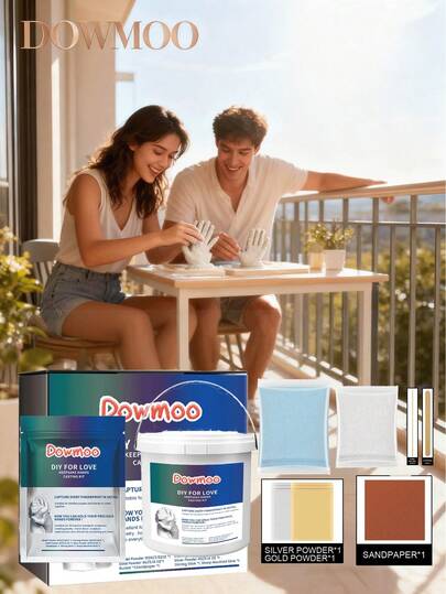 3D Hands Mold DIY Keepsake Hands Casting Kit Commemorative Handicrafts Families Baby Kids Friends Couples Anniversary Gifts Hand Mold Kit