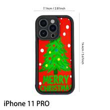 1PC Phone Case ,  Merry Christmas Tree Snowflake Ornaments , Stylish Phone Case, Phone Decoration, All-around Lens Protection, Creative Small Gift, Funny Gift for Boys and Girls - Negro - Ver 10