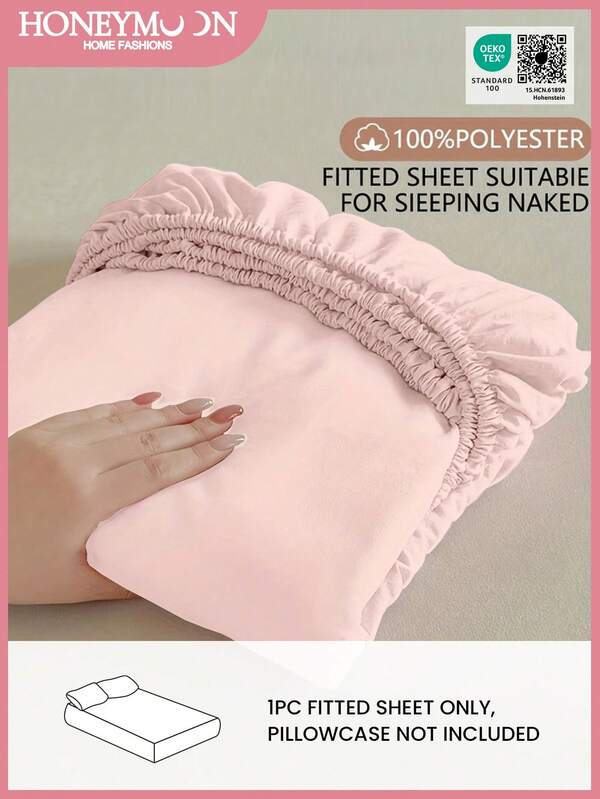 1 pieza Sábana ajustada supersuave, sensación ligera como una nube, bolsillo profundo de 25 cm, para cama individual, matrimonial, king y queen, para el hogar y accesorios de dormitorio escolar