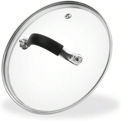 LC LICTOP Tempered Glass Lid For 7 Inch Cookware Steam Vented Cover Dishwasher And Oven  Up To 400F Universal Replacement For Pans And Skillets 304 Stainless Steel Rim With Arc Handlegift
