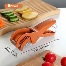 Stainless Steel Carrot & Banana Slicer – Multi-Fruit Vegetable Cutter With Ergonomic Handle (6.69-Inch Blade, Dishwasher ) - Green - View 8