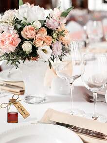 1/5/10 Stücke kleine Glasflaschen, DIY Bastelset mit Stopfen, Etiketten, Schnur & Trichter, ideal für Hochzeitsgeschenke, Dekoration oder Bastelprojekte, klares Glas Material, Halloween, Weihnachten - Verschiedenfarbig - Übersicht 6