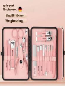 专业美甲美足护理套装，女士个人护理套装，足部护理套装（含耳垢清除器、指甲钳、美甲工具），男女通用旅行包，送亲朋好友及父母的礼物 - 彩色 - 查看 30