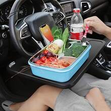 1pc Car Steering Wheel Desk Tray, Multi-Function Car Dining Table Board, Steering Wheel Organizer - Multicolor - View 5