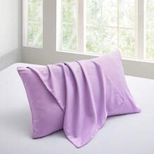 2 piezas Juego de fundas de almohada de microfibra SoftTouch, 90 g/m² Fundas de almohada de cierre de sobre en color blanco puro, opciones de color ricas, tela resistente a la decoloración, adecuado para varios estilos, lavable a máquina