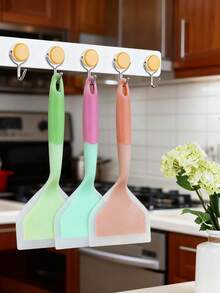 1pc Unisex Soft Pastel Color Spatula - Ergonomic Non-Slip Handle, Non-Stick Surface | Practical Daily Cooking Tool For Pancakes, Steaks, Eggs And Mixing | Durable, Easy To Clean, Ideal For Thanksgiving, Housewarming And Home Meal Prep
