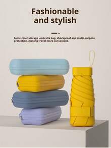 Ombrellino pieghevole piccolo, mini ombrellino portatile da viaggio impermeabile, ombrellone parasole da donna con protezione UV, 2 in 1 mini a sei pieghe ultra leggero e compatto, ombrellino da viaggio, ombrellone compatto portatile per sole e pioggia, antivento, protezione UV al 99%