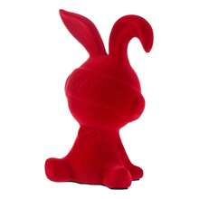 1pc 23cm Tall Ceramic Rabbit Decor, Cute Rabbit Craft With Flocking Technique, Auspicious Red Rabbit Ornament, "Forever Love" Figurine, Suitable For Home Decor, Living Room, Christmas Decoration - Multicolor - View 14