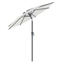 SONGMICS Outdoor Parasol, Stand And Base - White - View 10