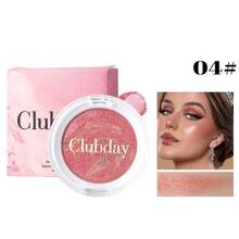 Clubday 1盒3色五花肉高光腮红珠光大理石纹理一体式腮红，适合日常、圣诞节、节日派对、舞台妆 - 彩色 - 查看 10