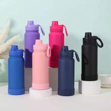 Thermal Bottle With Handle For Gym Use, 350ml/600ml/800ml/1000ml - Preto - View 2