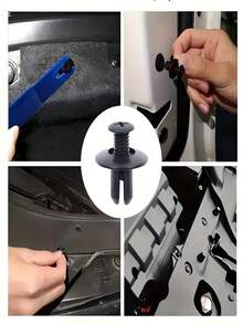 100/50/20 Pcs 8mm Black Plastic Rivets - Durable Fasteners For Automotive Bumper And Repair, Suitable For Most Vehicles, Automotive Parts Rivets, Auxiliary Hooks