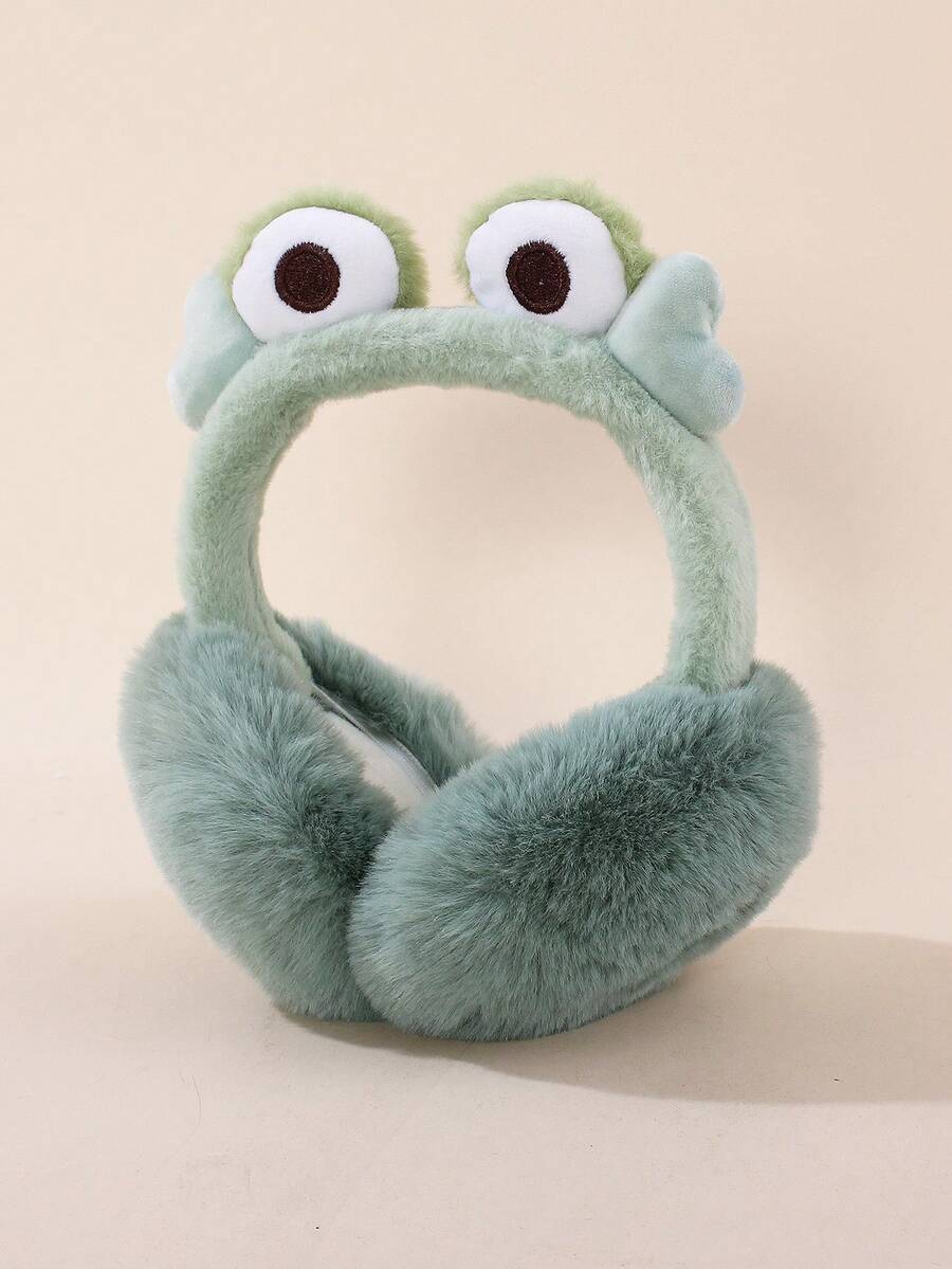 1pc Kids Cute Cartoon Animal Foldable Warm Earmuffs, Unisex Everyday Versatile Ear Warmers, Autumn/Winter - Multicolor - View 1