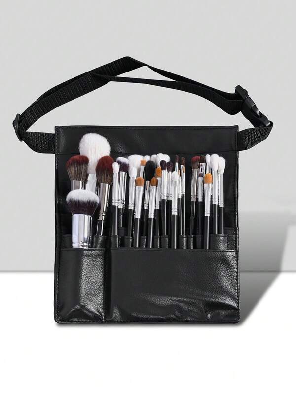 1PC Multi-Functional Leather Storage Bag, Unilateral Waist Messenger Bag, Special Storage Bag For Makeup Artist And Hairdresser, Storage Of Facial Powder Blusher Disc, Facial High Disc, Sunscreen, Makeup Brush, Eyebrow Pencil, Eyelash Brush, Large Capacity And Multiple Compartments, Suitable For Family, Travel, Beauty Salon, Christmas Gifts, Pouch, Travel, Gifts For Women, Women's Travel Essential, Pouch, Clutch / Small Handbag, Makeup Organizer, Pouch, Brush Holder, Mini Pouch, Large Capacity Pouch