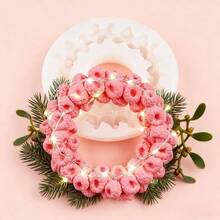 1pc Large Raspberry Wreath Shaped Candle Mold - Professional DIY Handmade Silicone Mold, Suitable For Candle, Soap, Wax, Plaster, Resin DIY, Wedding, Birthday, Valentine's Day, Christmas, Mother's Day, Thanksgiving Decor - Easy Release, Durable, Natural Texture Design