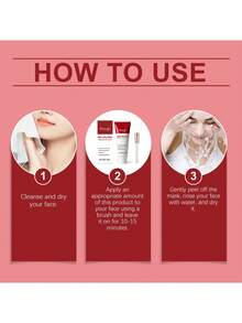 1片胶原蛋白睡眠面膜，深层保湿凝胶面膜，补水面膜 - 紅色 - 查看 7