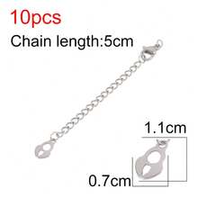 10件装不锈钢超长尾龙虾扣延长链手链项链首饰制作配件 - 尾鏈(10件) - 查看 26