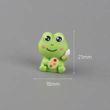 20只/10只/1只迷你绿色塑料青蛙，小青蛙摆件，迷你青蛙，可藏于仙女花园、微型娃娃屋、家居装饰，派对青蛙装饰品（款式随机） - 綠色 - 查看 6