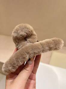 4 szt./1 szt. Damskie czarne, białe, brązowe, khaki 4,45 cala/11,3 cm plastikowe proste eleganckie minimalistyczne jednokolorowe spinki do włosów, uniwersalne na co dzień, na co dzień, na imprezę, dojazdy do pracy, na plażę, pod prysznic, do makijażu, jako dodatek do stroju, zimowe spinki do włosów