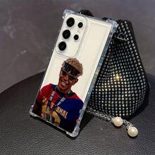Funda de teléfono Football Y-Yamal 10 compatible con Samsung Galaxy S25 S24 S23 S22 S21 S20 FE Ultra Plus 4G 5G, a prueba de golpes, transparente y suave. - Mezcla de colores - Ver 1