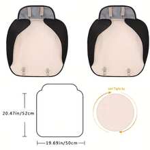 2 Pcs Car Seat Covers Breathable PU Leather Cushion, Soft Foam Padded Front Seat Protectors With Non-Slip Bottom For Most Vehicles - Multicolor - View 4
