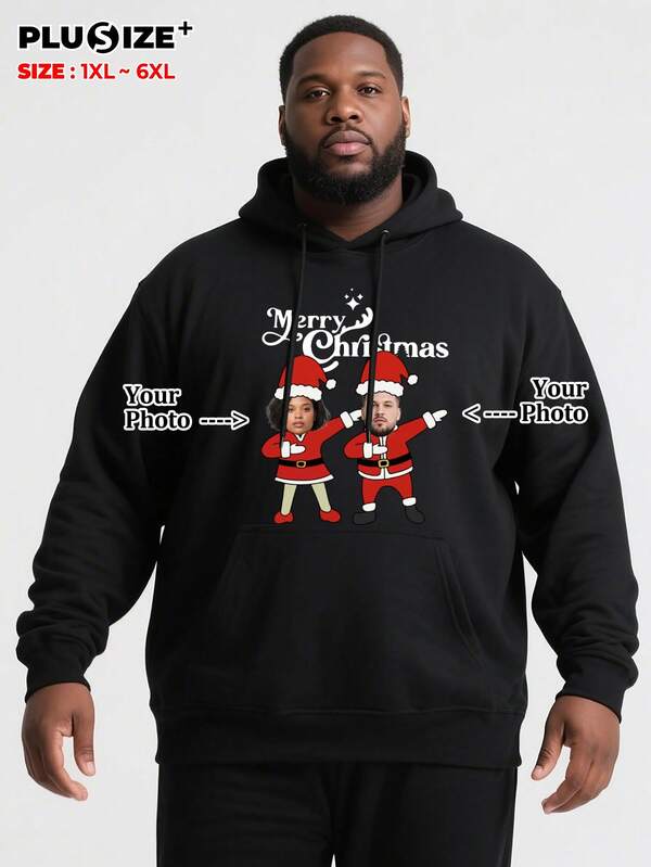 Plus Size Customizable Personalized&Commotive Black Sports Hat Rope Hoodie,Add Your Favorite Patterns And Fonts On The Clothes To Create A Personalized Outfit For You, And Can Also Be Customized For Family And Friends.You Are Already Handsome/Beautiful