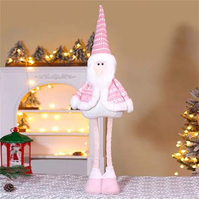 Christmas Stuffed Animals Scalable Santa Claus/Snowman/Reindeer Plush For Desktop Home Holiday Decor