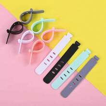 Silicone Cable Ties - Multicolored Mix (16/8/2 Pieces), Cable Management Organizers, Silicone Cable Fasteners, Headphone Cord Organizers, Wire Ties, Cable Organizers, Cable Bundling Strips, Home Organization - Elastic And Portable, Reusable, Flexible Cable Management Solution Suitable For Various Cords Including Home, Office, Travel, Computer, Headphone, Charger, Mouse, Audio, And USB Data Cables. - Multicolor - View 10