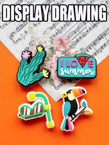 21 PCS Refreshing Summer Collection, A Summer Beach-Themed Shoe Accessory Set Featuring Designs Such As Diving Gear, Water Droplets, Ice Cream, Soda, Beach Pants, Etc. With Refreshing Patterns. PVC Shoe Accessories For Summer Holidays, Party Gifts, Colorful DIY Decorations, Fashionable Accessories And Handicrafts - Bright Mixed Colors And Fun Designs, Ideal Gifts For Adults.