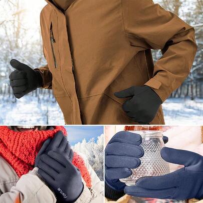 Winter Warm Gloves - Touch-Sensitive Gloves, Adjustable, Suitable For Outdoor Cycling, Riding, Fishing, Skiing, Cycling, And Other Outdoor Activities.