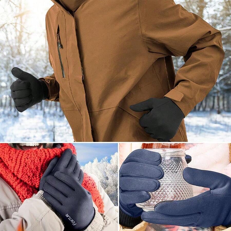 Winter Warm Gloves - Touch-Sensitive Gloves, Adjustable, Suitable For Outdoor Cycling, Riding, Fishing, Skiing, Cycling, And Other Outdoor Activities. - Blue - View 1