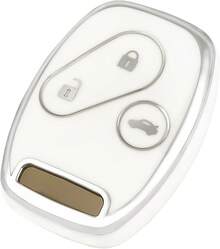 OFFCURVE Funda para Llavero de , Protector de Llave con 3 Botones, Accesorios para Llaves de Coche Compatible con 2003-2012 Accord / 2006-2013 Civic EX / 2009-2015 Pilot /2005-2006 CR-V - MX-BenT-E3-BY - Ver 8