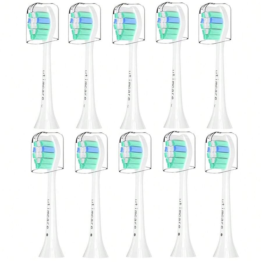 Replacement Toothbrush Heads Compatible With Philips Sonicare Electric Toothbrush, 10 Pack, Refills{Inchcolorinch:InchBlueinch} - Màu xanh lam - Xem 1